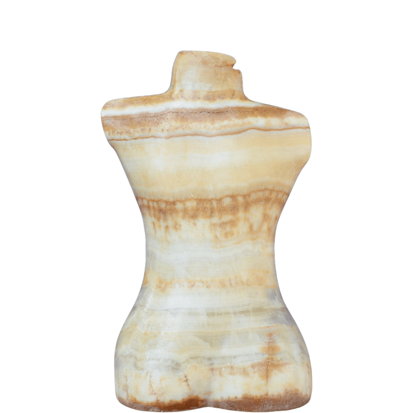 Busto femminile in pietra naturale con giochi di luce