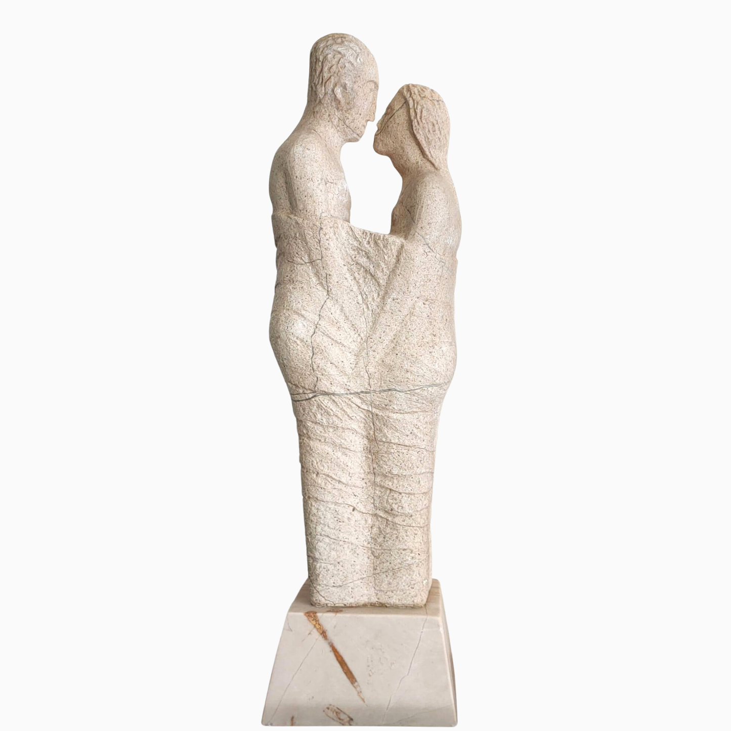 Scultura “Amore Eterno” in pietra naturale scolpita a mano

