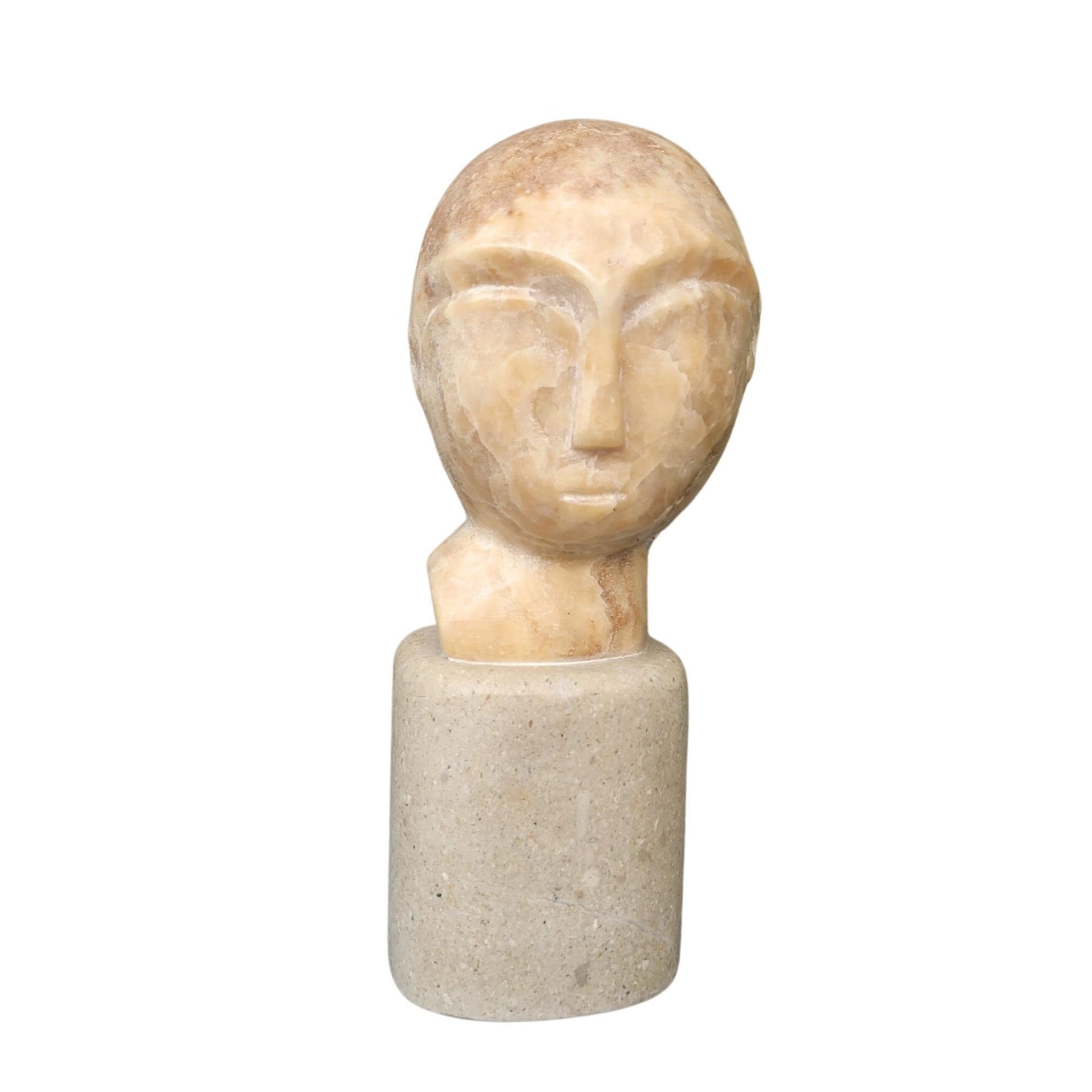 Scultura artigianale in onice naturale scolpita a mano