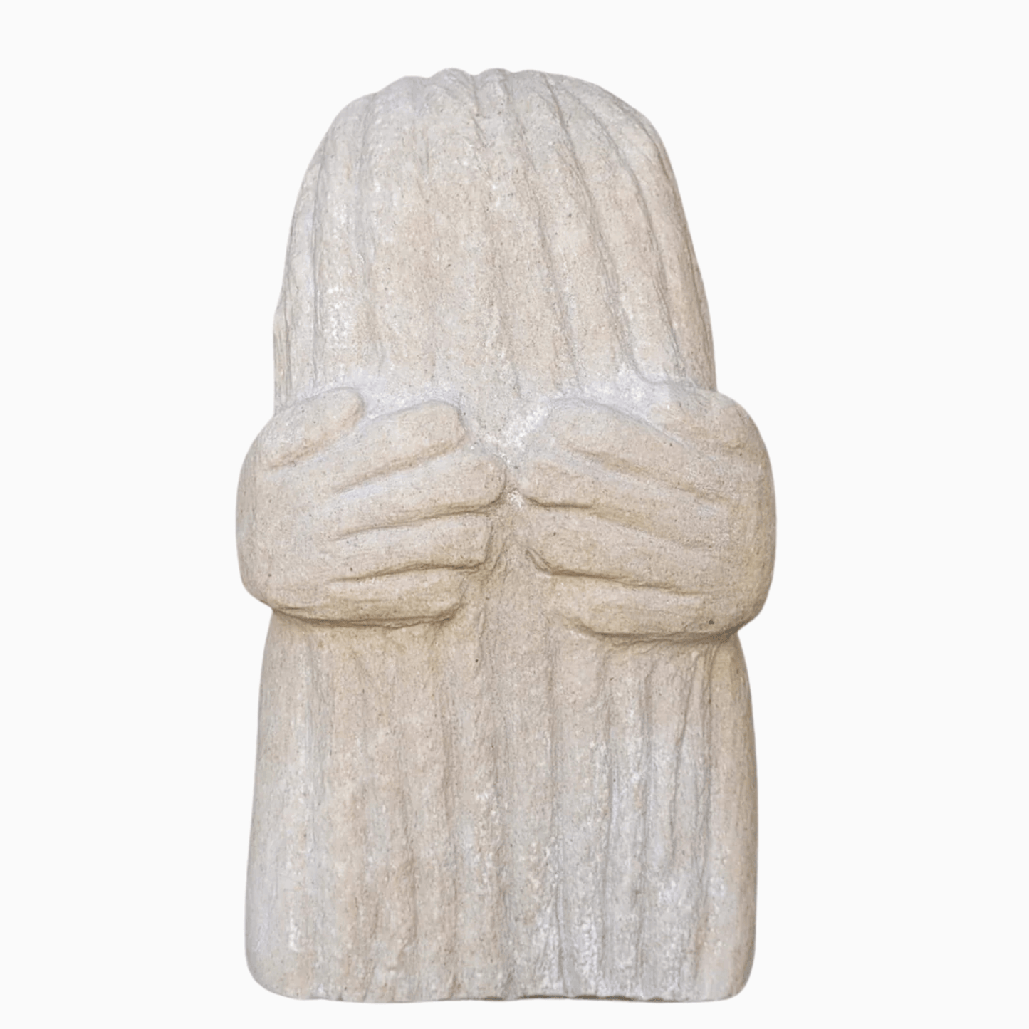 Scultura contemporanea in pietra naturale scolpita a mano
