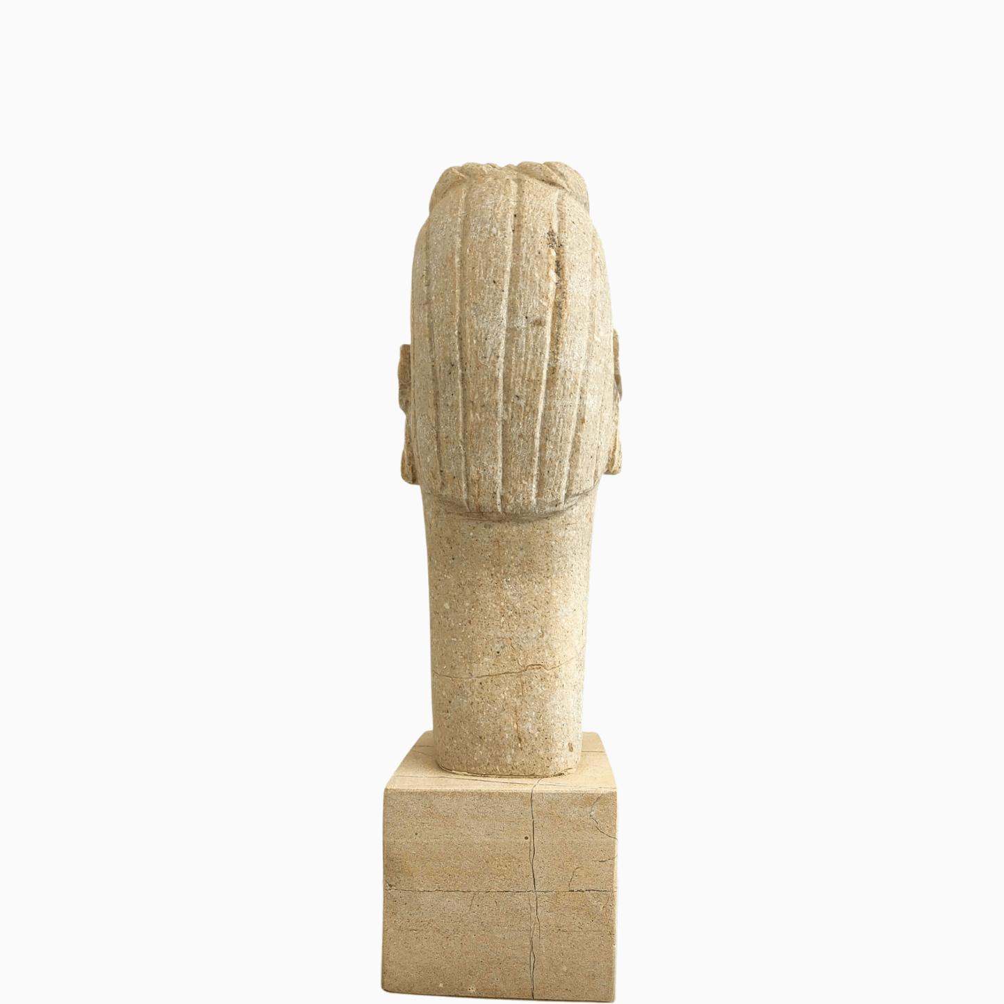 Scultura moderna in pietra scolpita a mano con stile Modigliani, ideale per interni raffinati
