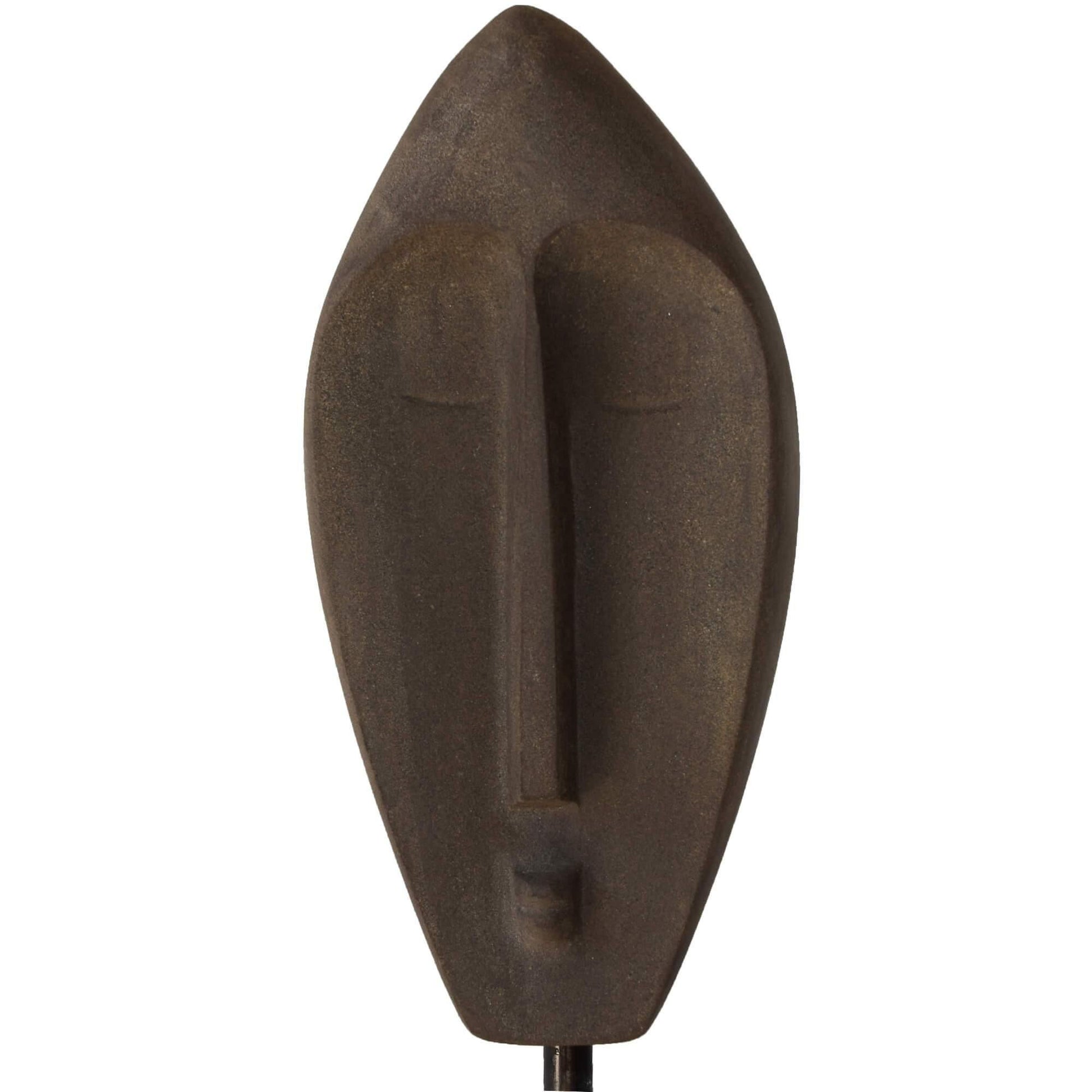 Scultura tribale africana scolpita a mano in pietra naturale di Bisaccia Sculture Melillo