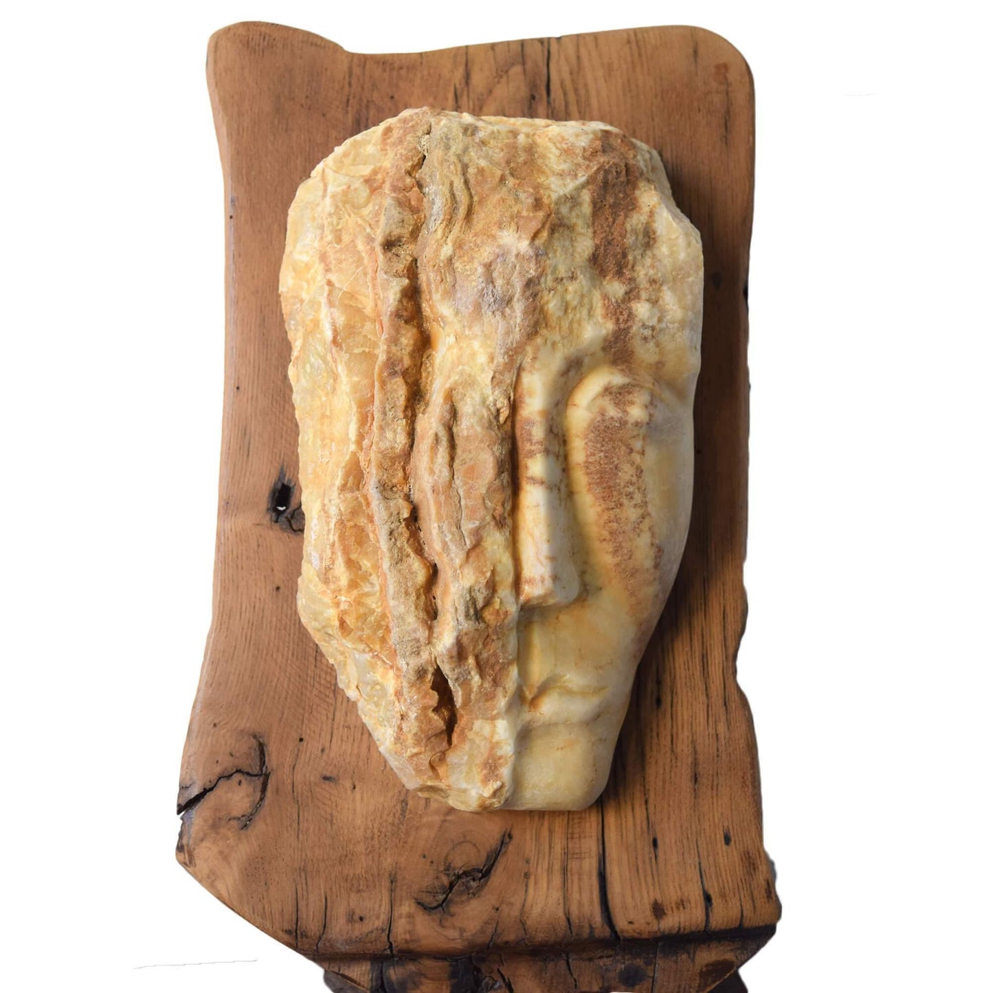 Scultura da parete in legno di castagno e onice di Gesualdo