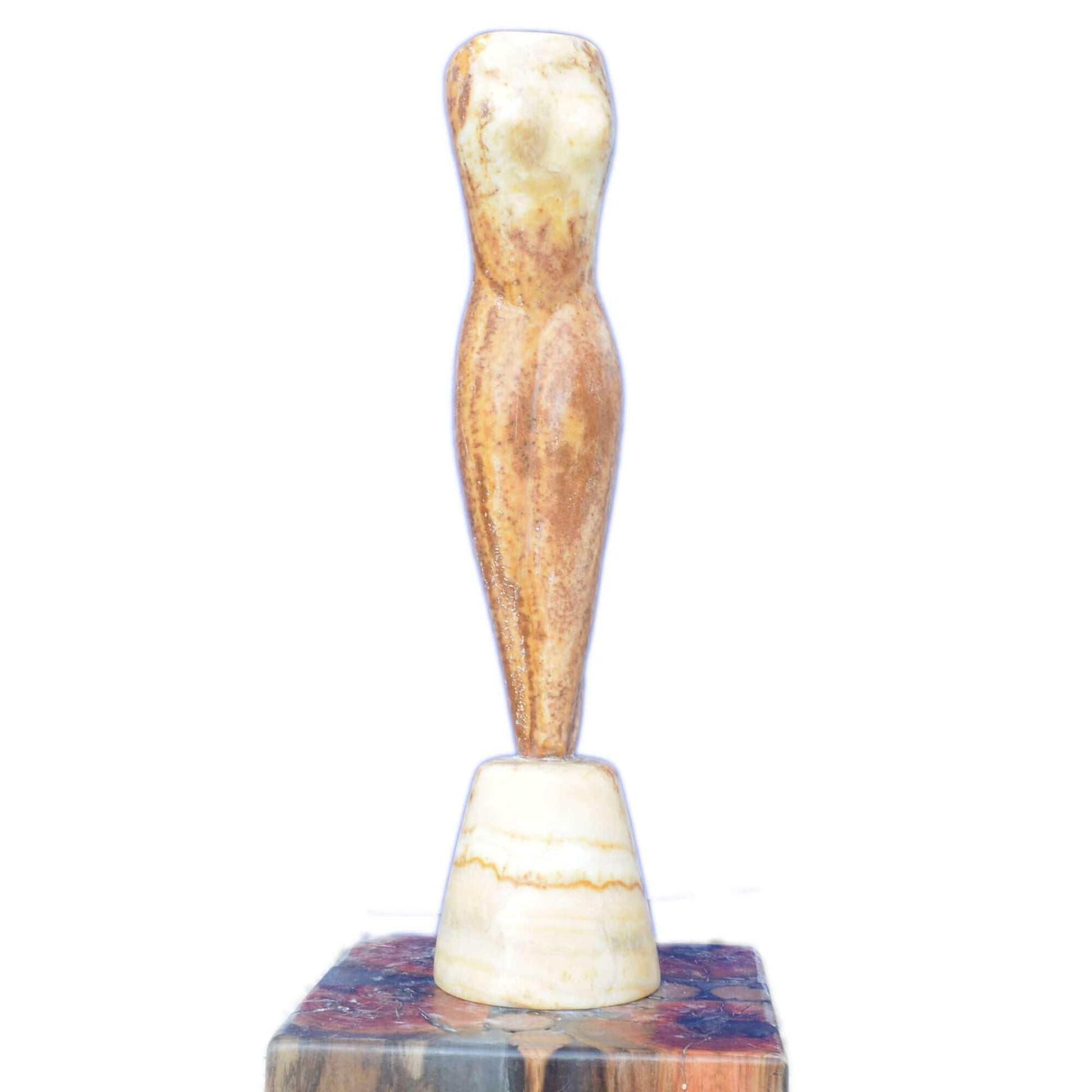 Scultura contemporanea Silhouette Femminile in onice italiano naturale