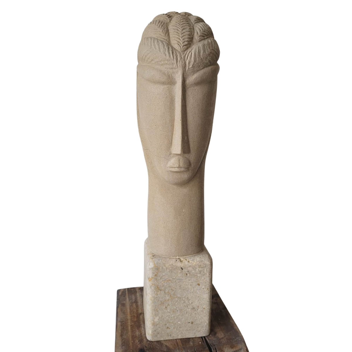 Scultura artistica in pietra ispirata ad Amedeo Modigliani