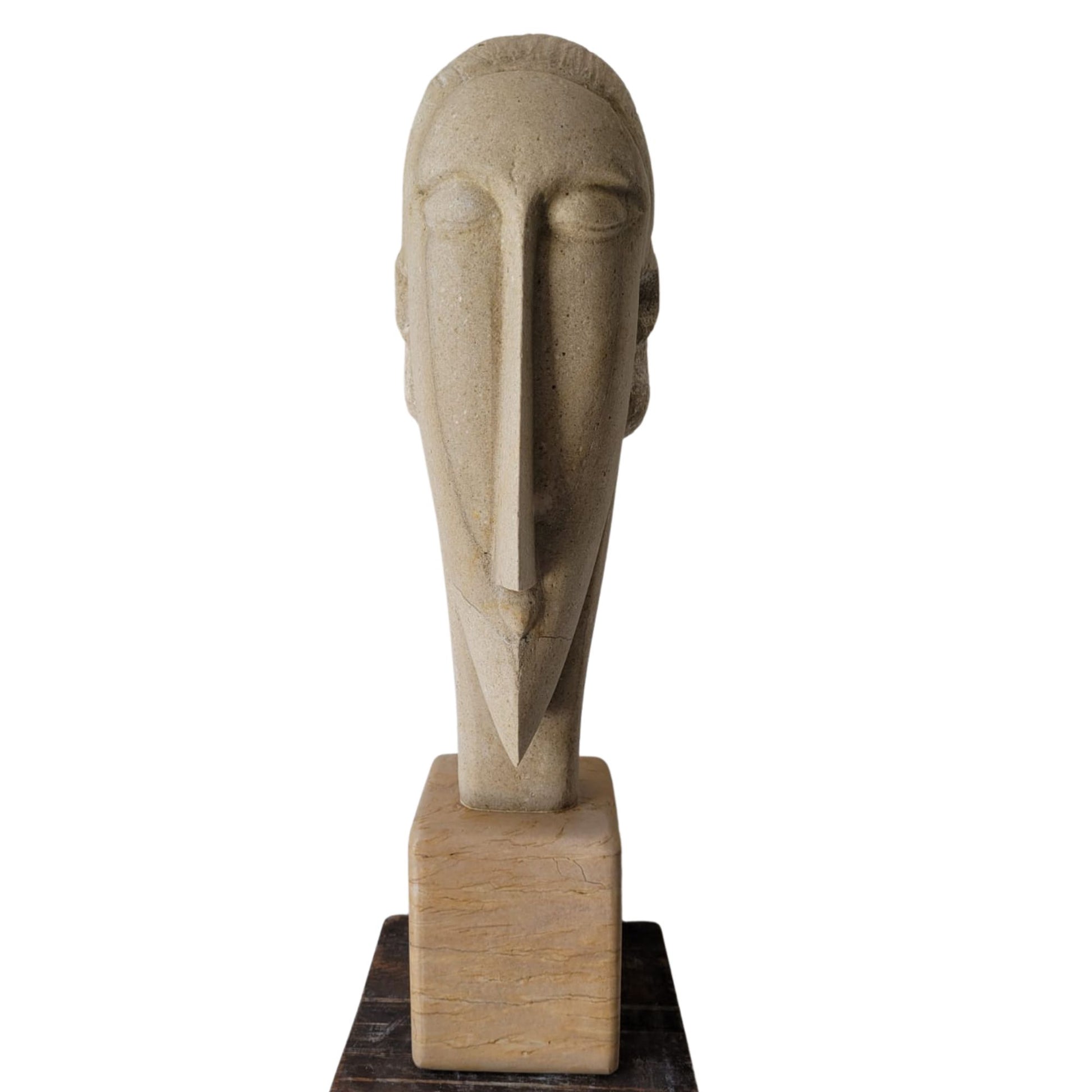 Modigliani Head Stone Sculpture Home decoration