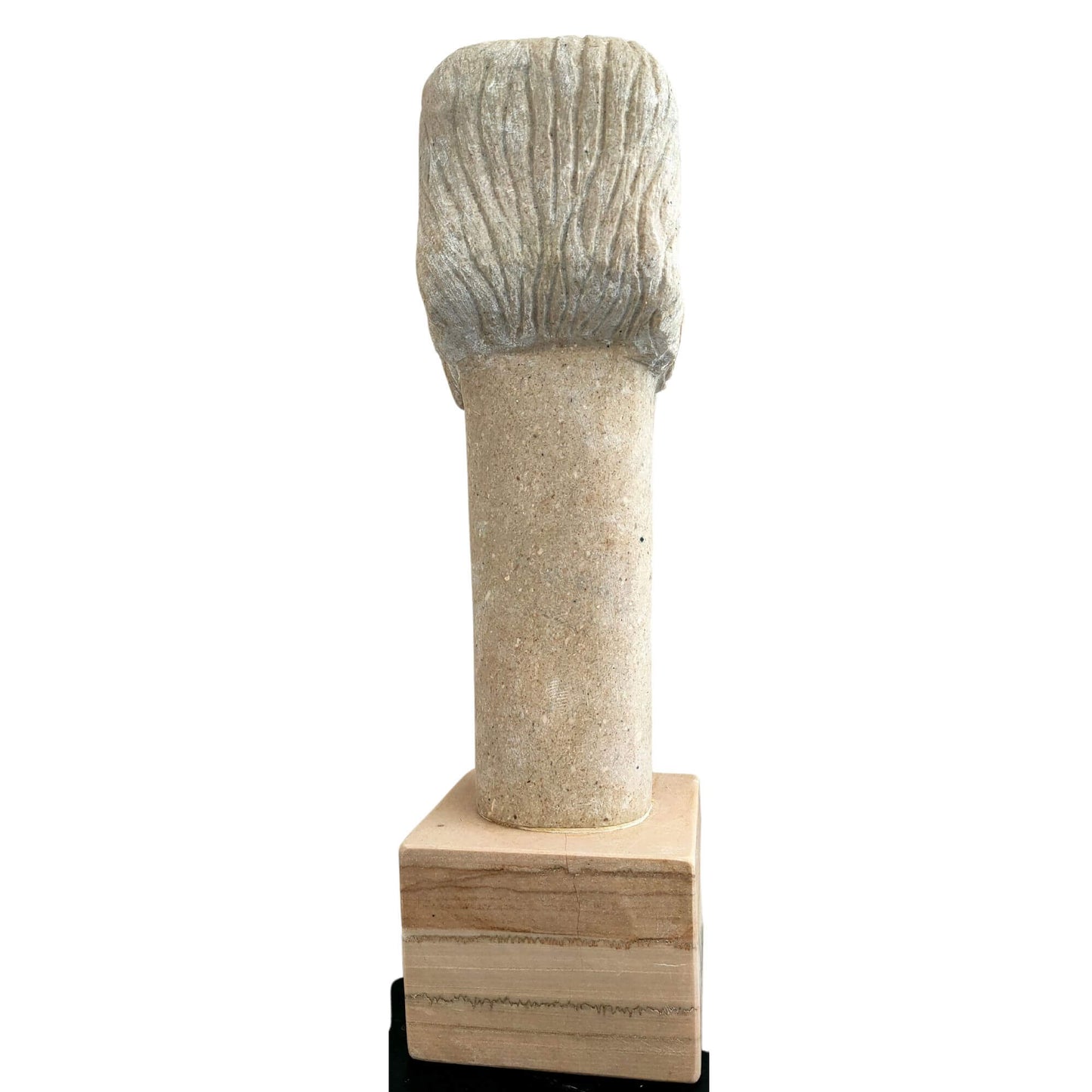 Testa artistica contemporanea dalle linee allungate