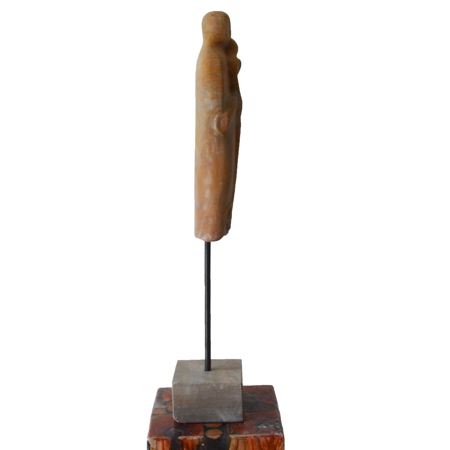 Scultura Vergine Maria con Bambino Gesù in Pietra Naturale di Bisaccia | Sculture Melillo