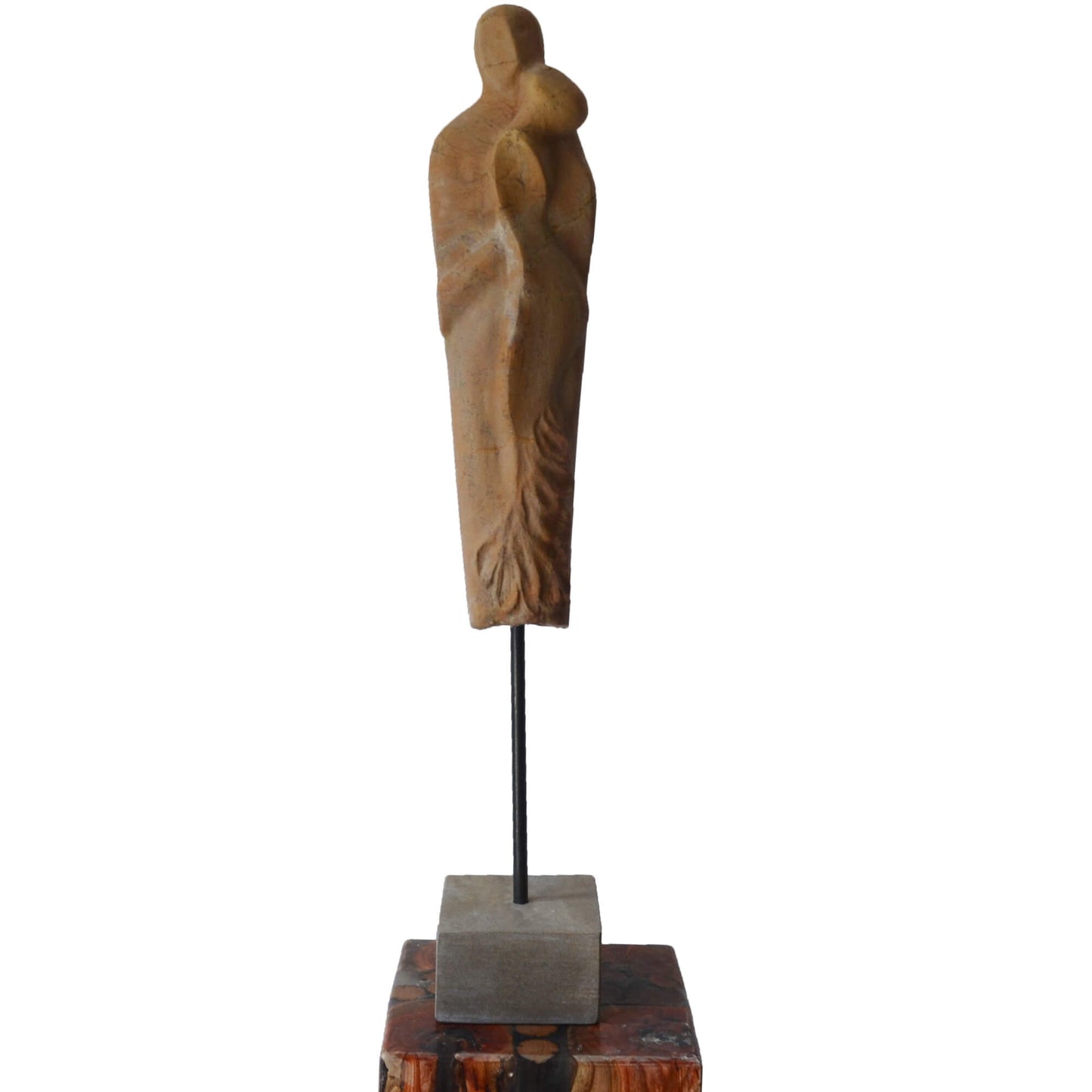 Scultura Vergine Maria con Bambino Gesù in Pietra Naturale di Bisaccia | Sculture Melillo